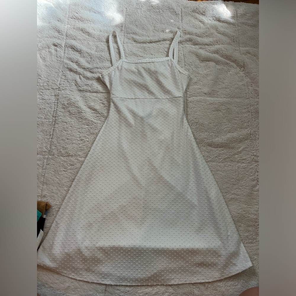 cute white dress with tie in back